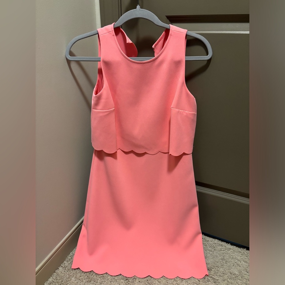 Ann Taylor Loft Coral Scallop Dress